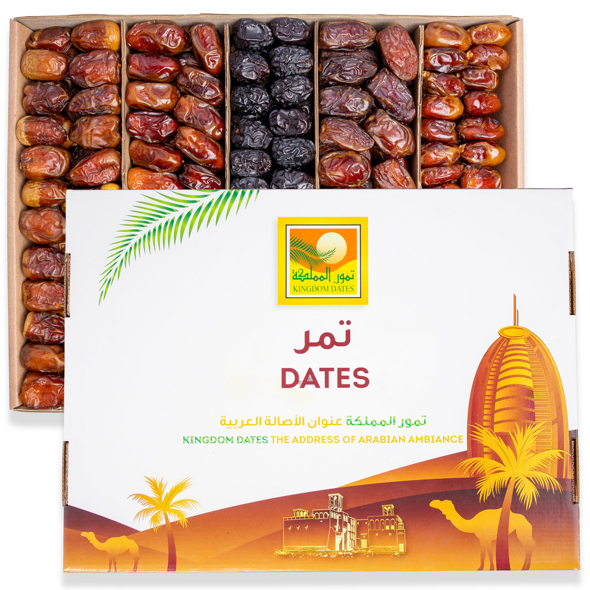 Коробка фиников разных сортов (4 кг) (Суккари, Сафави, Саги, Кхедри)