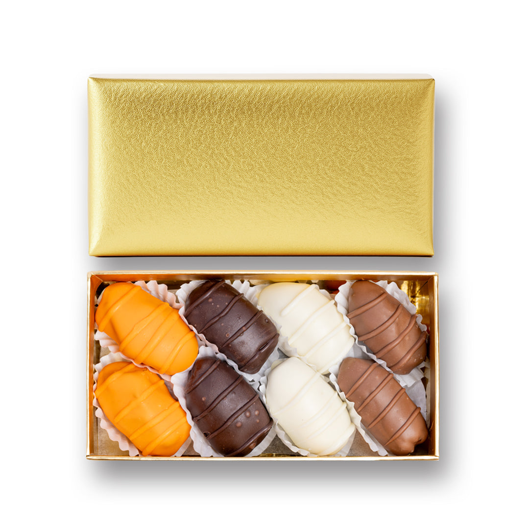 Golden Choco Gift Box with Lines – 16 Premium Pieces