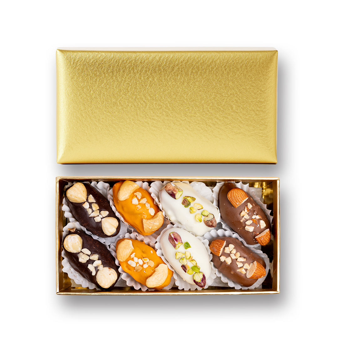 Golden Choco Gift Box with Nuts – 16 Premium Pieces