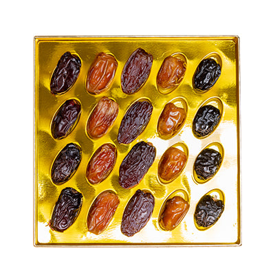 Golden Mixed Plain Dates Gift Box – 250g Premium Selection