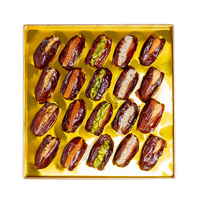Golden Stuffed Dates Gift with Nuts – 330g Premium Selection