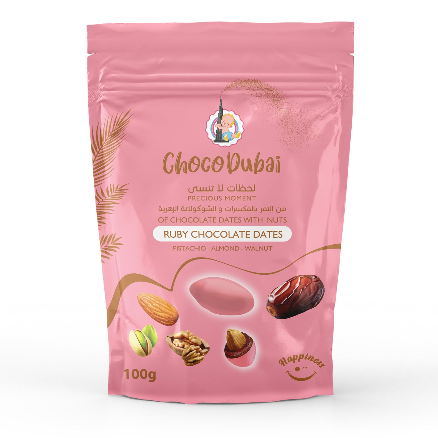 Camel Milk + Mango +Ruby Chocolate Dates With Nuts - Offer 100 GM * 3 PCS