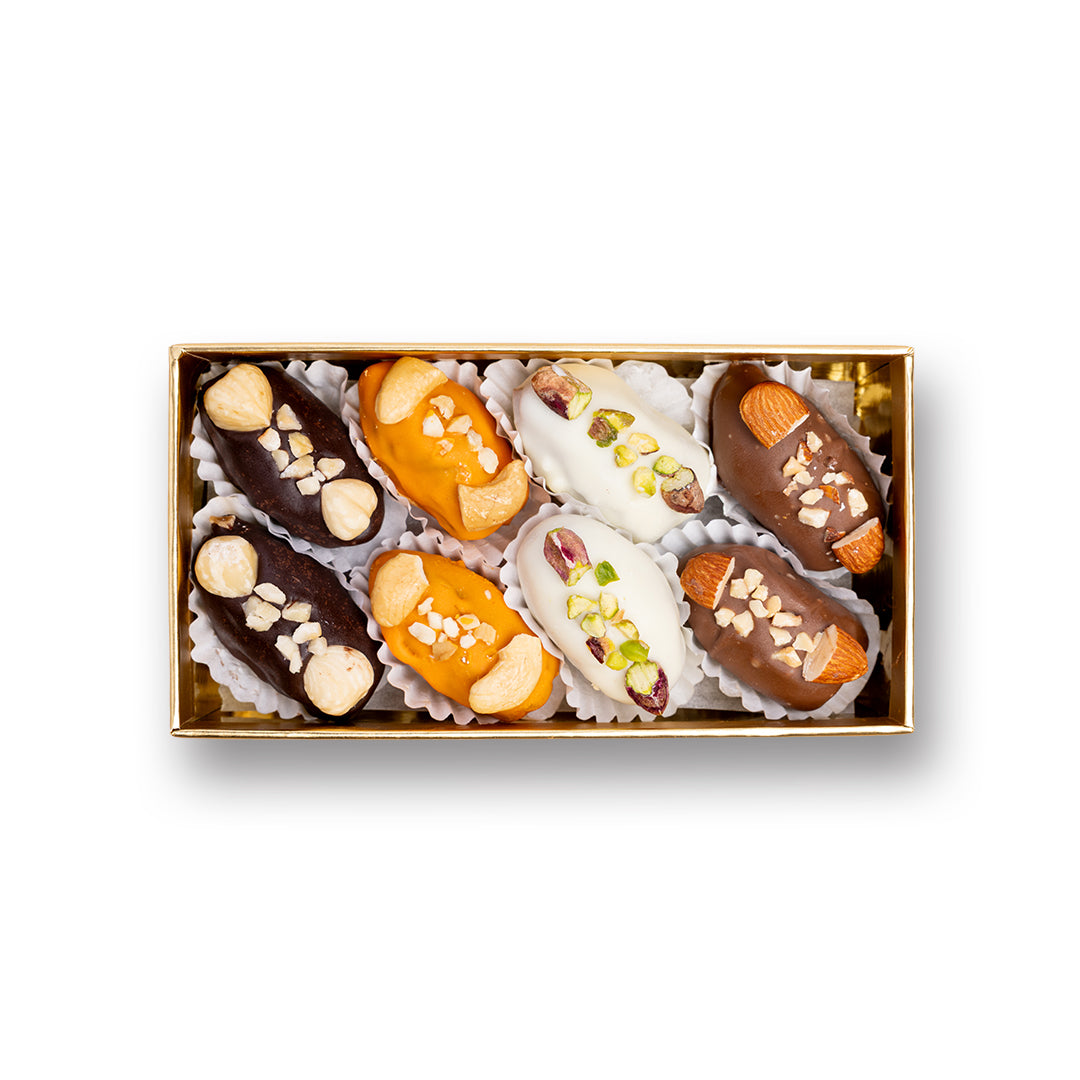 Golden Choco Gift Box with Nuts – 16 Premium Pieces