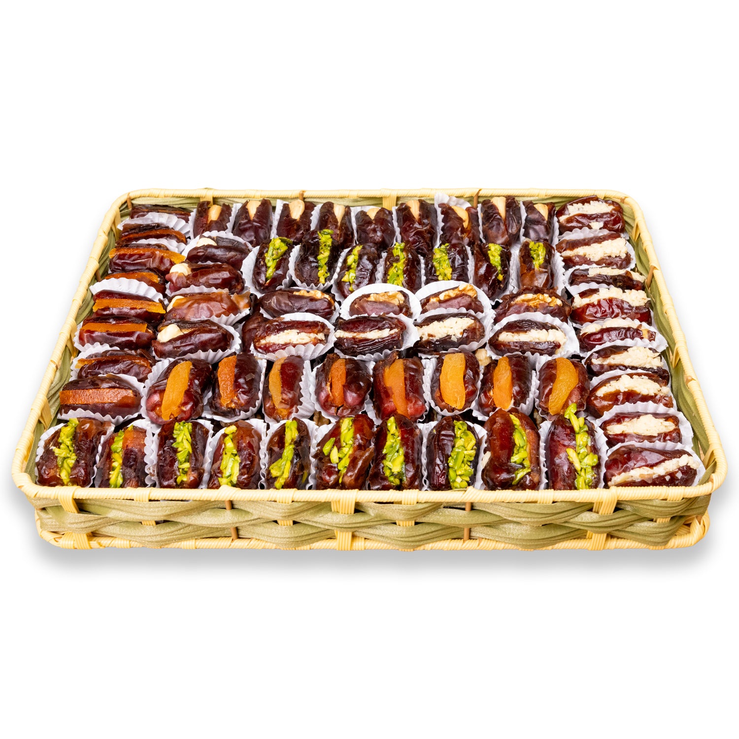 Premium Dates Tray Stuffed with Mixed Nuts & Dried Fruits