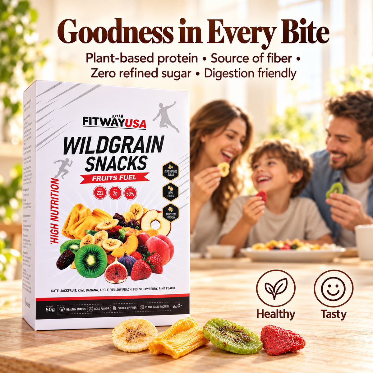 FitWay USA Wildgrain Snacks Fruits Fuel - 50g