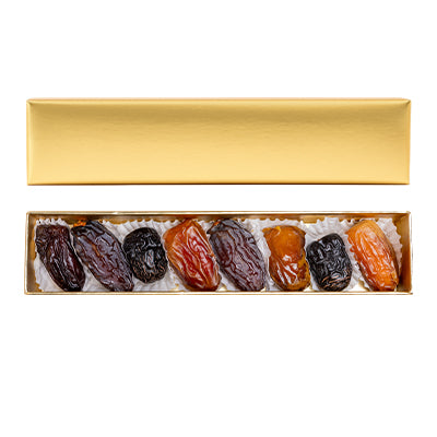 Golden Mixed Plain Dates Gift Box – 8 Premium Dates