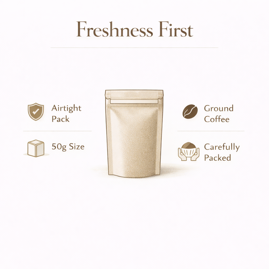 Medium-Ground Espresso Specialty Coffee – Origin: Ethiopia (50g)