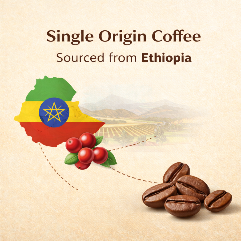 Dark Espresso Specialty Coffee – Ethiopia Origin, Medium Grind (50g)