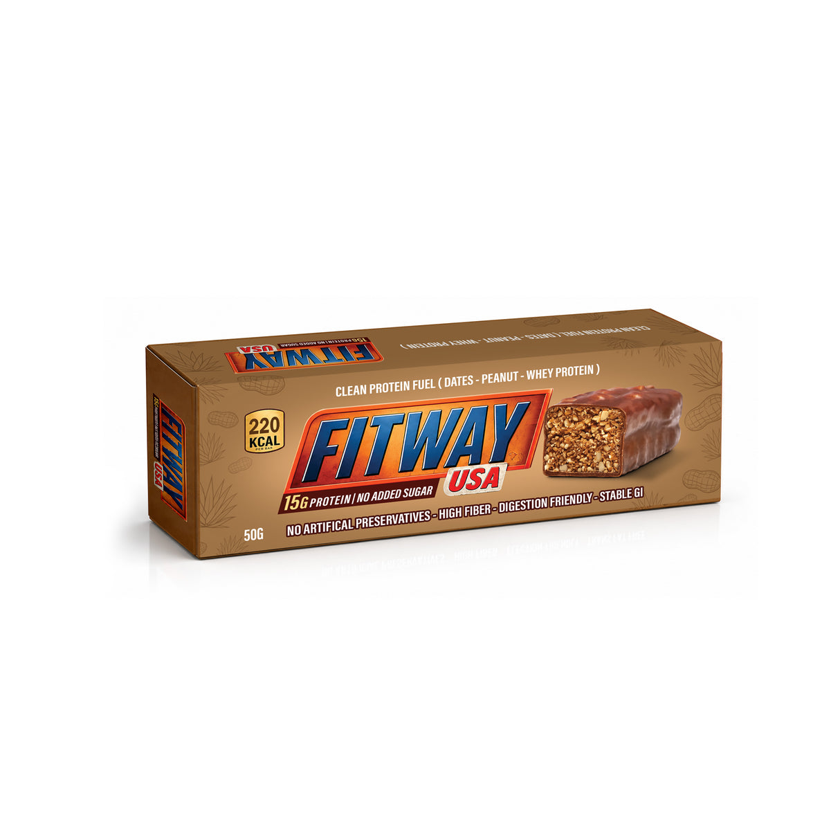 Fitway USA Protein Fuel Bar | 15g Protein | No Added Sugar | 50g (Pre-Order Now)