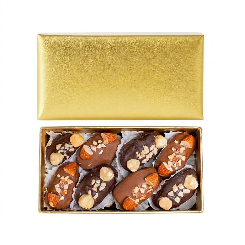 Golden Choco Gift Box with Nuts – 16 Premium Pieces 🌙