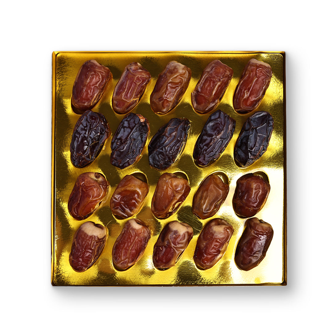 Golden Mixed Plain Dates Gift Box – 355g Premium Selection
