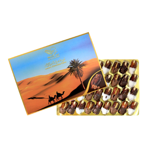 Luxury Chocolate Dates Stuffed with Walnut & Almond 500 gm