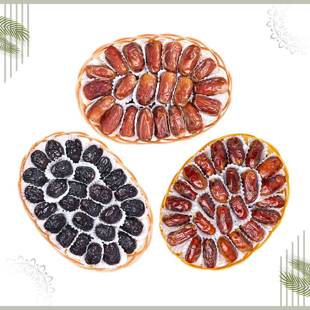 Ramadan Dates Basket β Khalas, Sagi & Ajwa Al Madina | 3Γ500g π