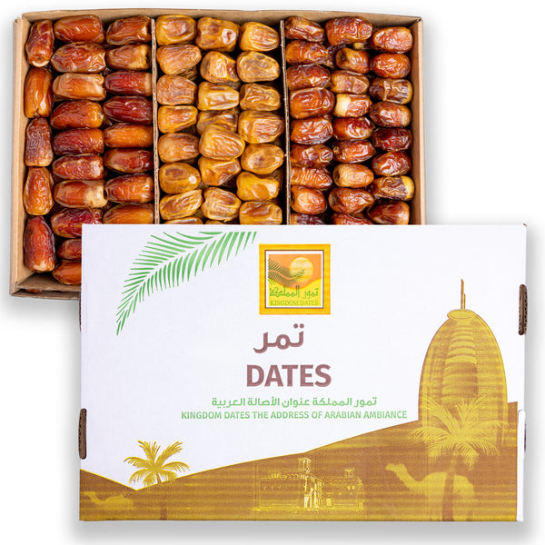 3 KG Premuim Assorted Plain Dates Box (Sagi-Sukkari-Wadi)