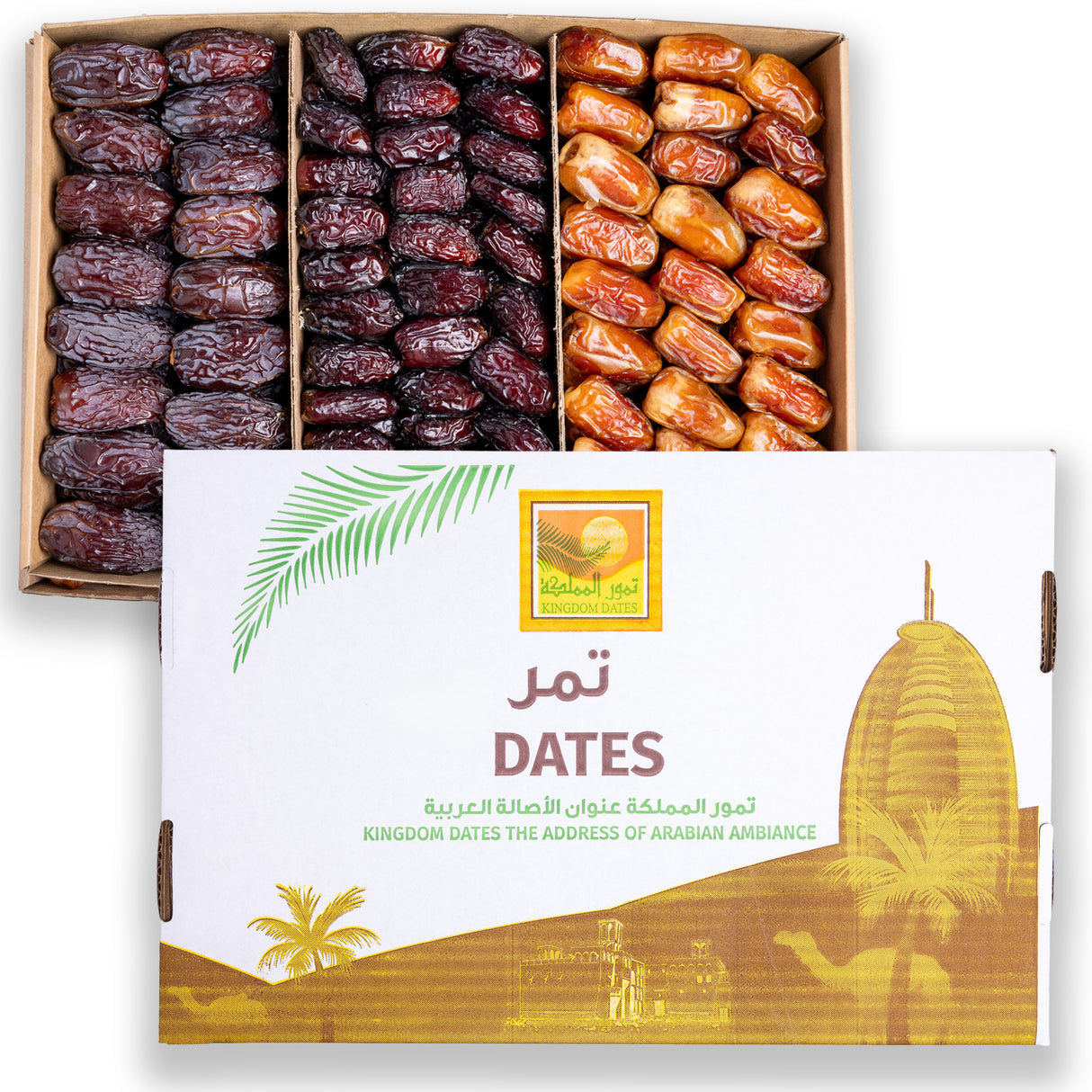 كرتون تمور مشكلة فاخرة 3 كيلو (مجدول، صقعي، وصفاوي) – عرض رمضان