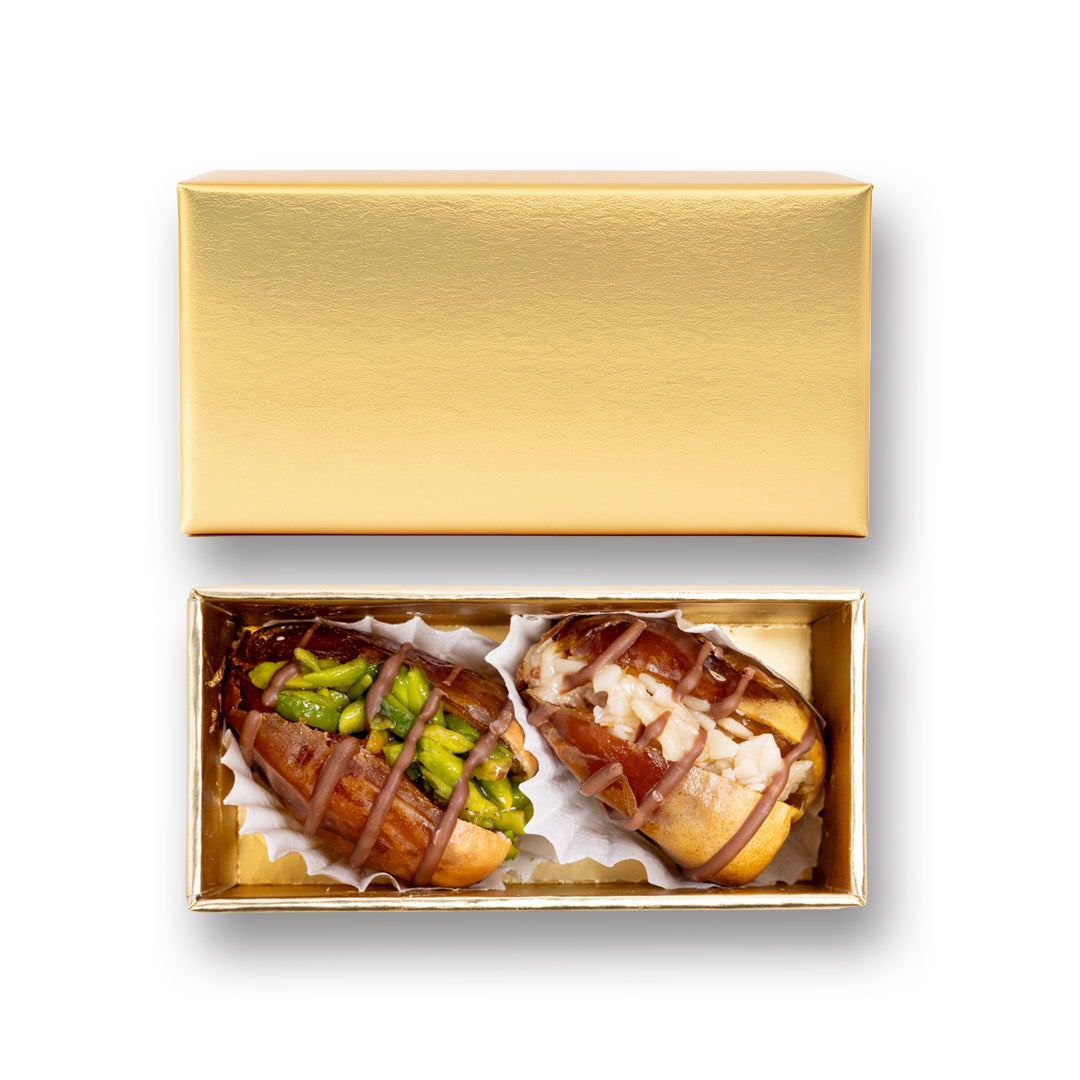 Golden Stuffed Dates with Lines & Nuts – 35g Premium Gift Box