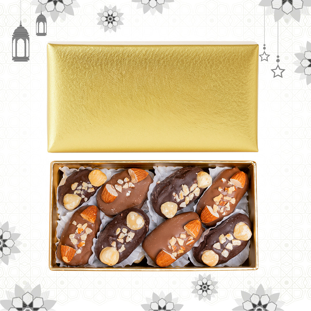 Golden Choco Gift Box with Nuts 16 Premium Pieces