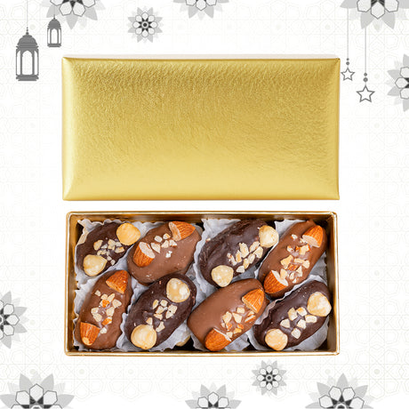 Golden Choco Gift Box with Nuts 16 Premium Pieces