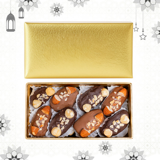 Golden Choco Gift Box with Nuts 16 Premium Pieces