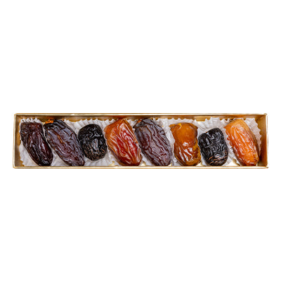 Golden Mixed Plain Dates Gift Box – 8 Premium Dates