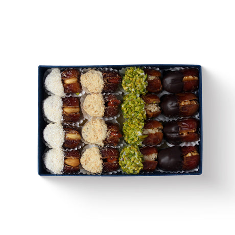 Half Coated Chocolate Dates with Nuts – 400GM Sweet Treat