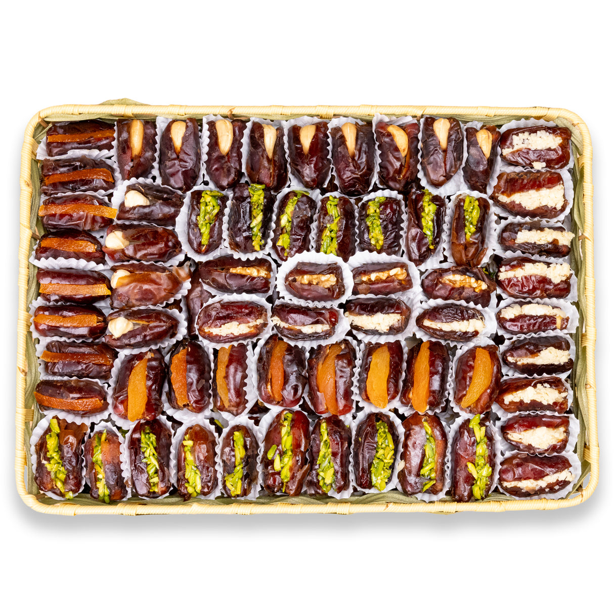 Premium Dates Tray Stuffed with Mixed Nuts & Dried Fruits
