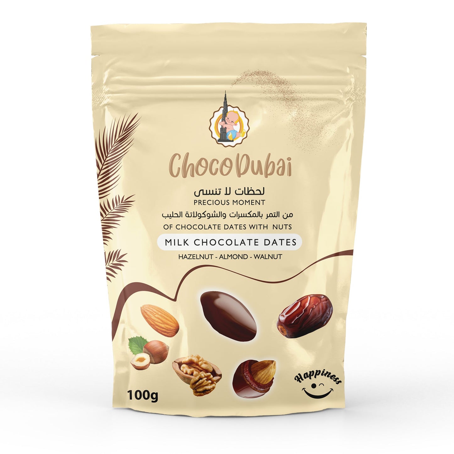 Milk Chocolate Dates Stuffed with Nuts 100 GM