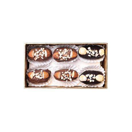 Golden Choco Gift Box with Nuts – 12 Premium Pieces