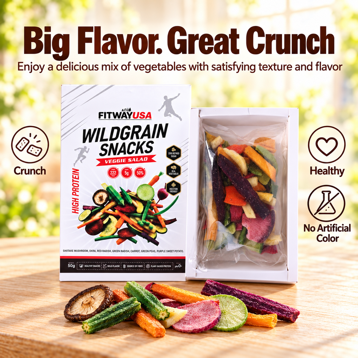 FitWay USA Wildgrain Snacks Veggie Salad - 50g
