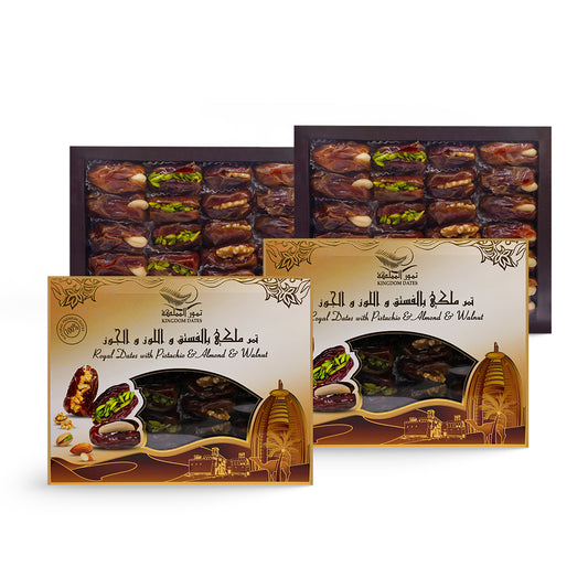 Dates Stuffed with Almond, Walnut and pistachio  Offer 2 boxes 350 gm