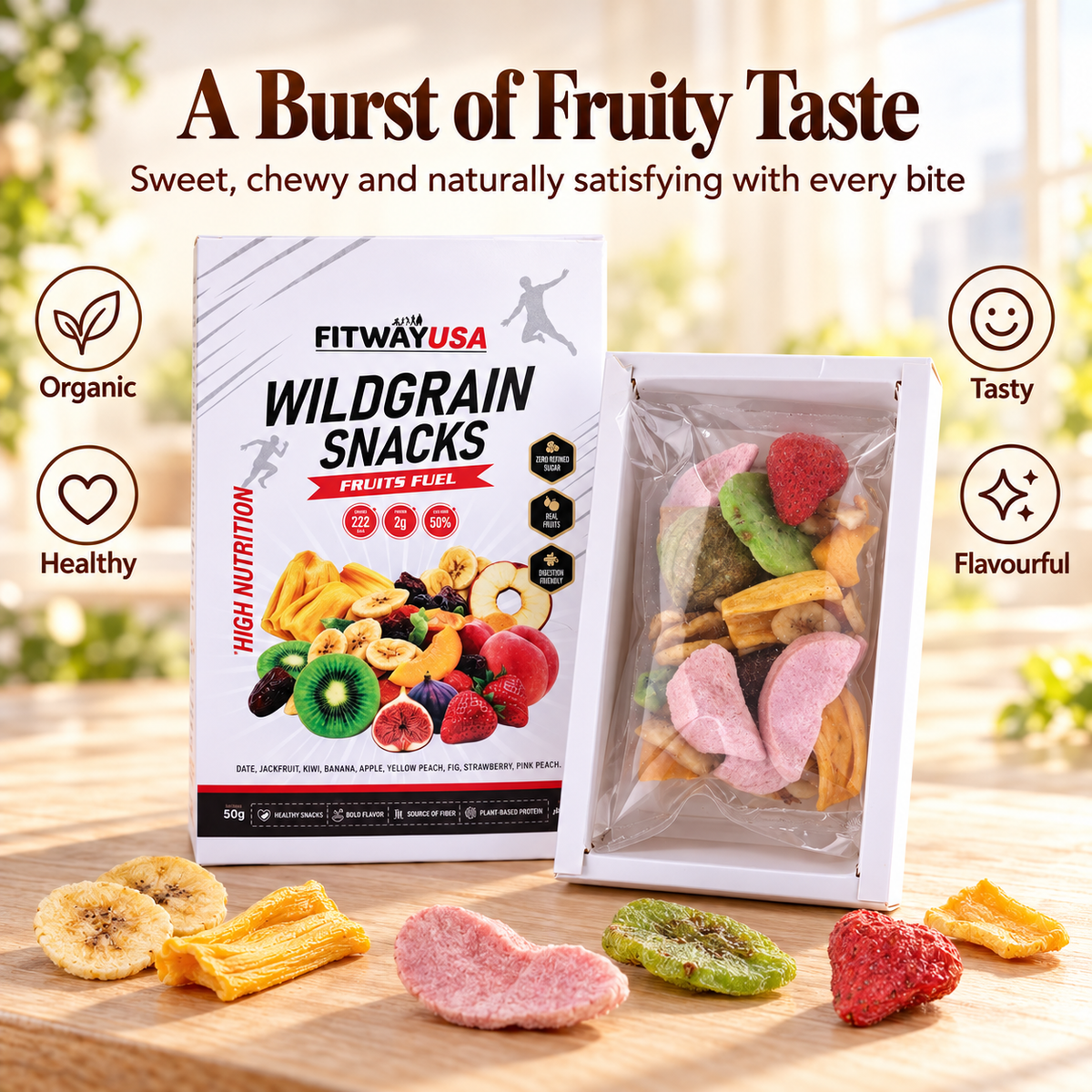 FitWay USA Wildgrain Snacks Fruits Fuel - 50g