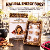 FitWay USA Energy Egg Booster – Peanut, Almond & Organic Date | High Protein & Fibre | 100g