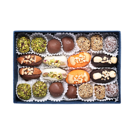 Luxury Eid Gift Box – Chocolate Stuffed Dates & Tamriya Energy Balls