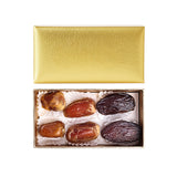 Golden Mixed Plain Dates Gift Box – 12 Premium Pieces