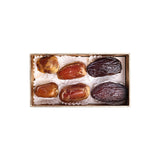 Golden Mixed Plain Dates Gift Box – 12 Premium Pieces
