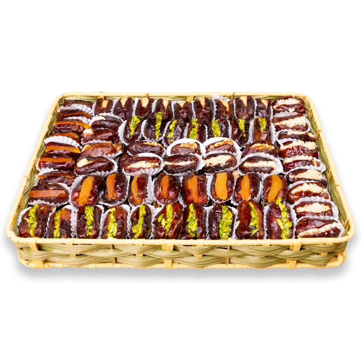 Premium Dates Tray Stuffed with Mixed Nuts & Dried Fruits