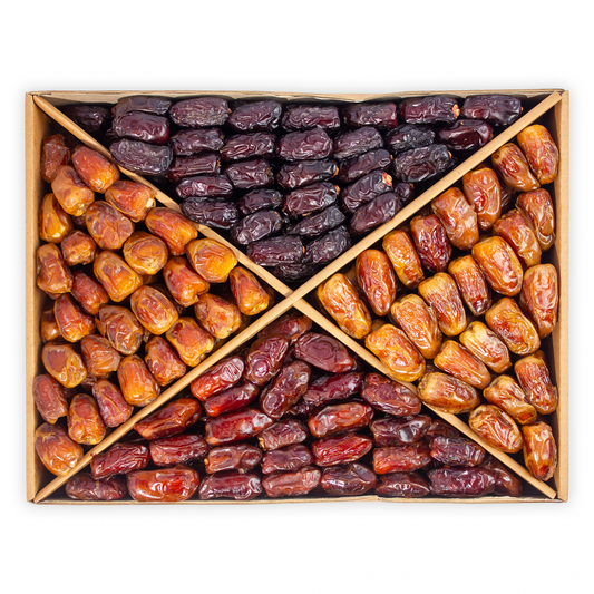 4 kg Assorted Dates Box (Sukkari, Safawi, Sagi, Khedri Dates) Offer