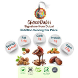 Milk 100 gm + Coconut 100 + Matcha100 gm (chocolate dates Stuffed with Nuts)