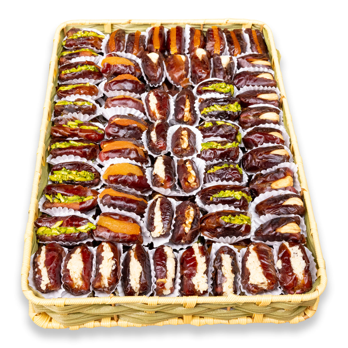 Premium Dates Tray Stuffed with Mixed Nuts & Dried Fruits