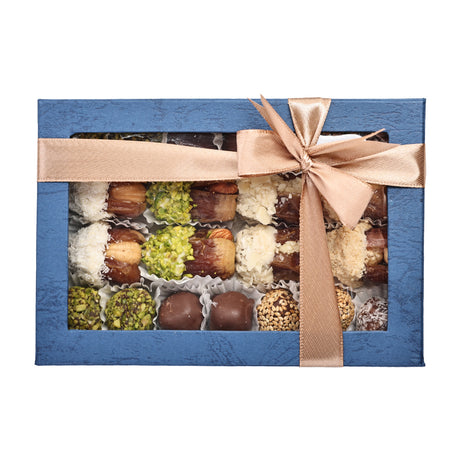 Half-Coated Chocolate Stuffed Dates