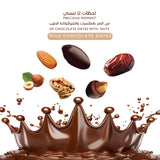 Milk 100 gm + Coconut 100 + Matcha100 gm (chocolate dates Stuffed with Nuts)