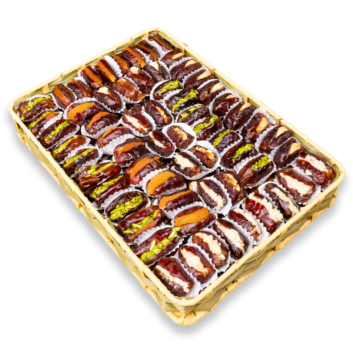 Premium Dates Tray Stuffed with Mixed Nuts & Dried Fruits