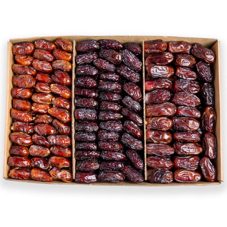 كرتون تمور مشكلة فاخرة 3 كيلو (خضري، صفاوي، وخلاص) – عرض رمضان