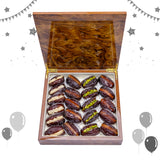 Majdoul Dates with Nuts – Desert Sand Wooden Gift Box