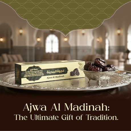 Ajwa Al Madina Dates - 12 Packs of 7 Pieces - Authentic & Fresh Dates