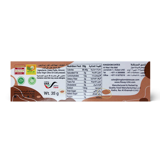 Almond Dates Bar 35g – Healthy & Delicious Snack