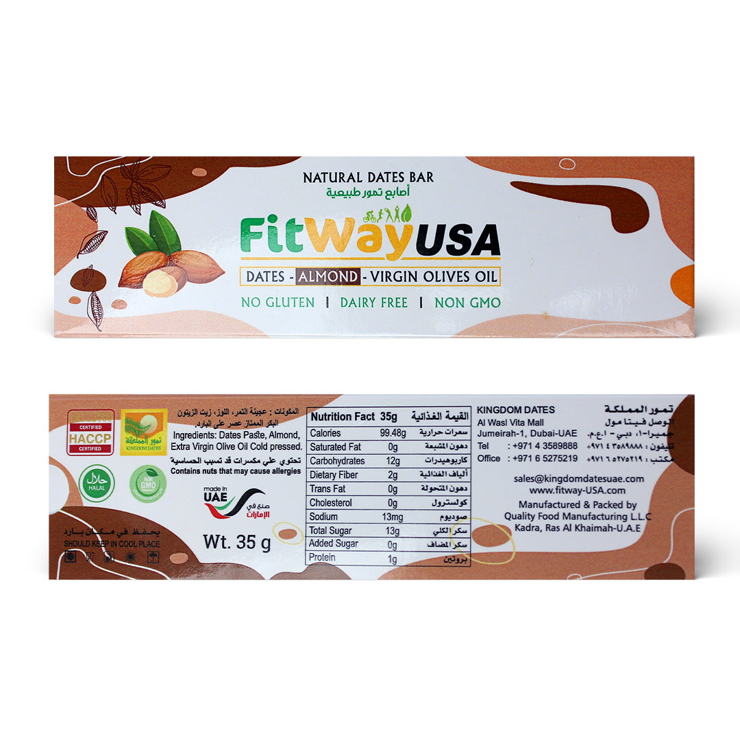 Almond Dates Bar 35g – Healthy & Delicious Snack