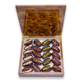 Gourmet Majdoul Dates with Nuts – 500g Premium Wooden Box for Gifting