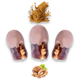 Luxury Khedri Dates Stuffed with Nuts & Half-Dipped in Caramel Chocolate