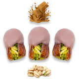Luxury Sagi Dates Stuffed with Nuts & Half-Dipped in Caramel Chocolate
